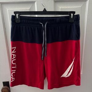 Nautica Navy and Red Swim Shorts